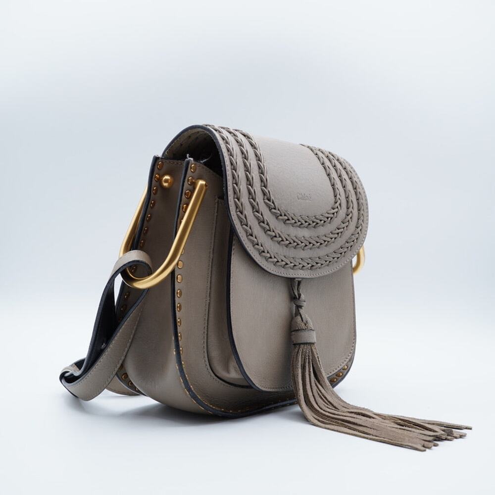 Chloe Grey Hudson Whipstitch Leather Shoulder Bag - Picture 6 of 8
